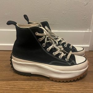 J.W. Anderson Black Canvas Platform Converse